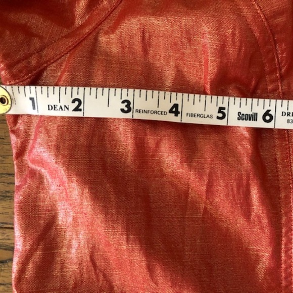 Women's Chico's Orange Iridescent Jacket - Chico's Size 2  (L/XL) - Picture 8 of 16